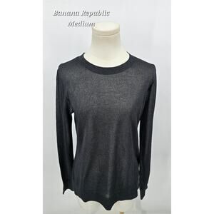 Banana Republic Metallic Semi Sheer Sweater Top – Women’s Medium